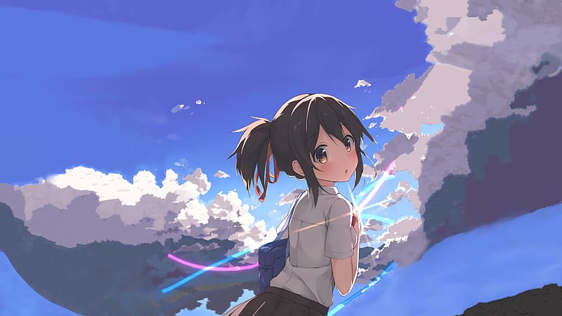 Anime Your Name. Mitsuha Miyamizu Taki Tachibana Kimi No Na Wa. Fond  d'écran