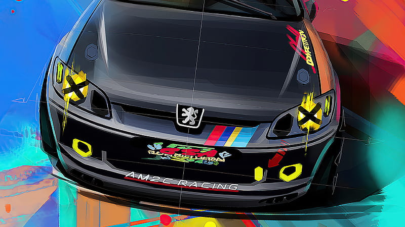 Peugeot Am2c Racing, peugeot, carros, artist, artwork, digital-art, behance, HD wallpaper