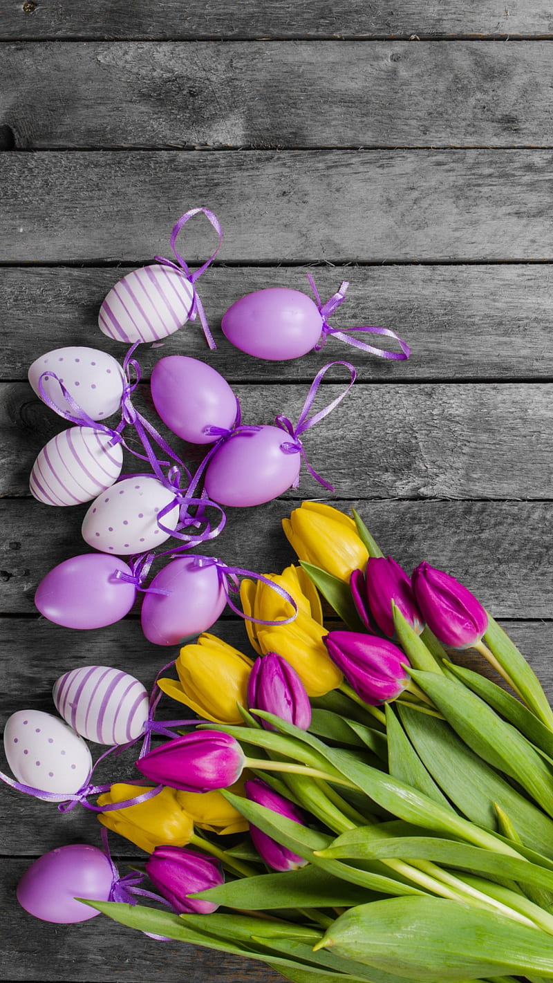 Easter eggs, flowers, happy easter, jesus, red, risen, spring ...
