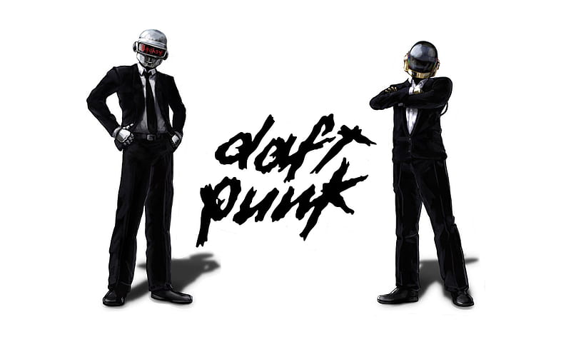 Daft Punk Typo, daft-punk, music, HD wallpaper