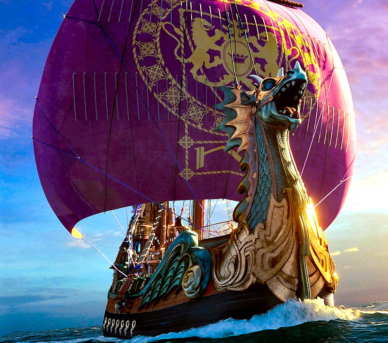 Voyage Of The Dawn, artwork, new, ship, tigers, HD wallpaper