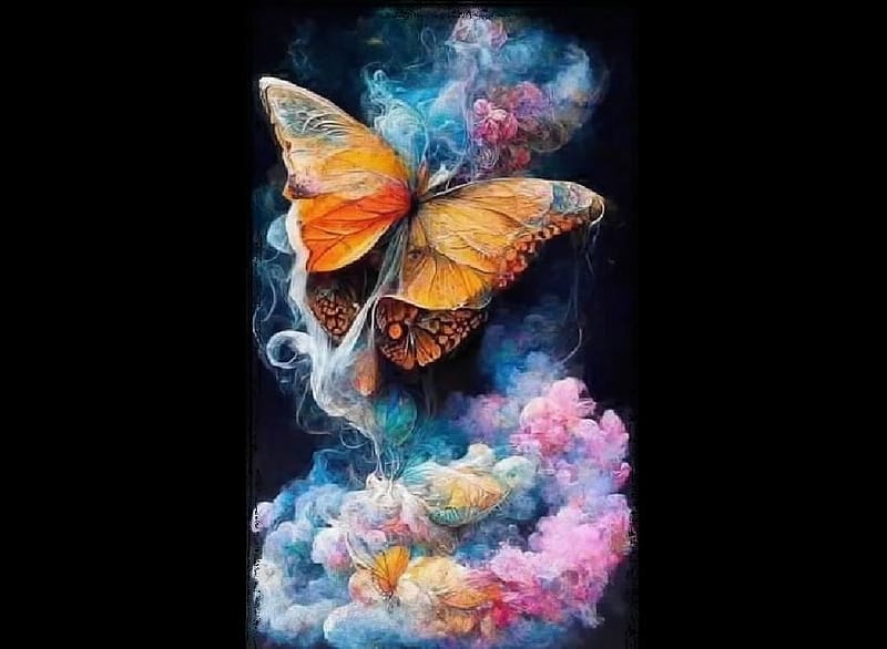 Fantasy Butterfly, digital, entomology, zoology, animals, Butterflies, HD wallpaper