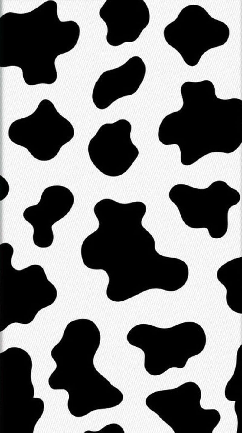 Vector Black and White Cow Texture Seamless Pattern Background Stock Vector   Illustration of bold decorative 172877778