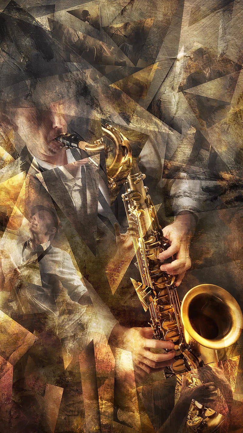 Playing saxophone, instrument, male, music, playing, saxophone, HD phone wallpaper