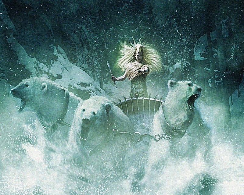 Winter Witch, Polar Bears, Chariot, Woman, Snow, Blade, HD wallpaper