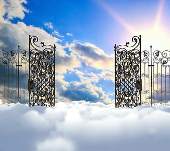 Heaven Background with Doves · Creative Fabrica