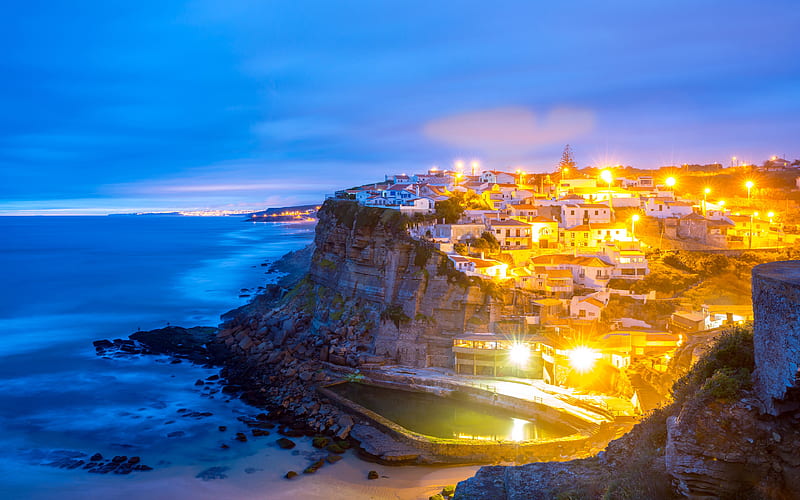 Dusk coast Sintra Portugal 2021 City Travel, HD wallpaper