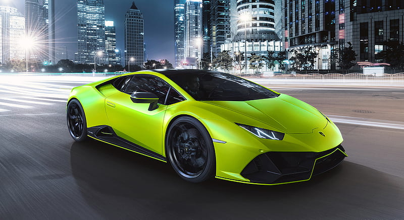 2021 Lamborghini Huracán EVO Fluo Capsule Green - Front Three-Quarter ...