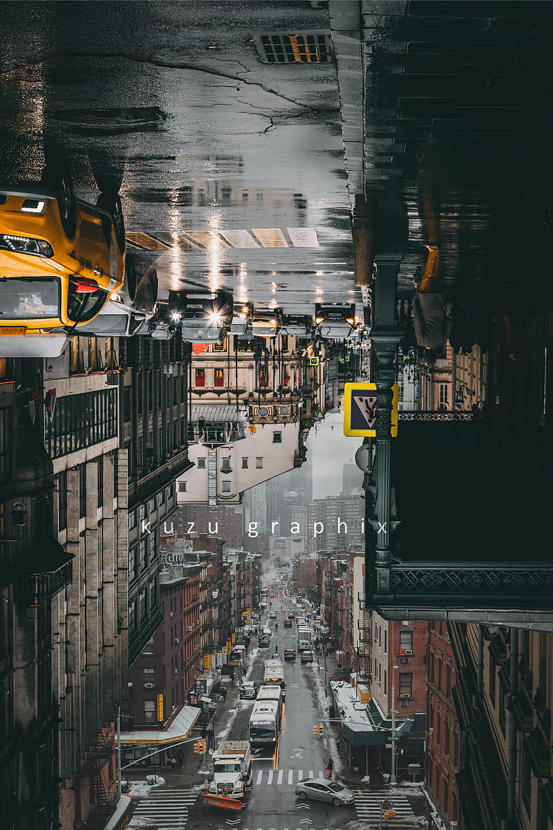 Upside Down  City upside down graph manipulation new york rain  cities HD phone wallpaper  Peakpx