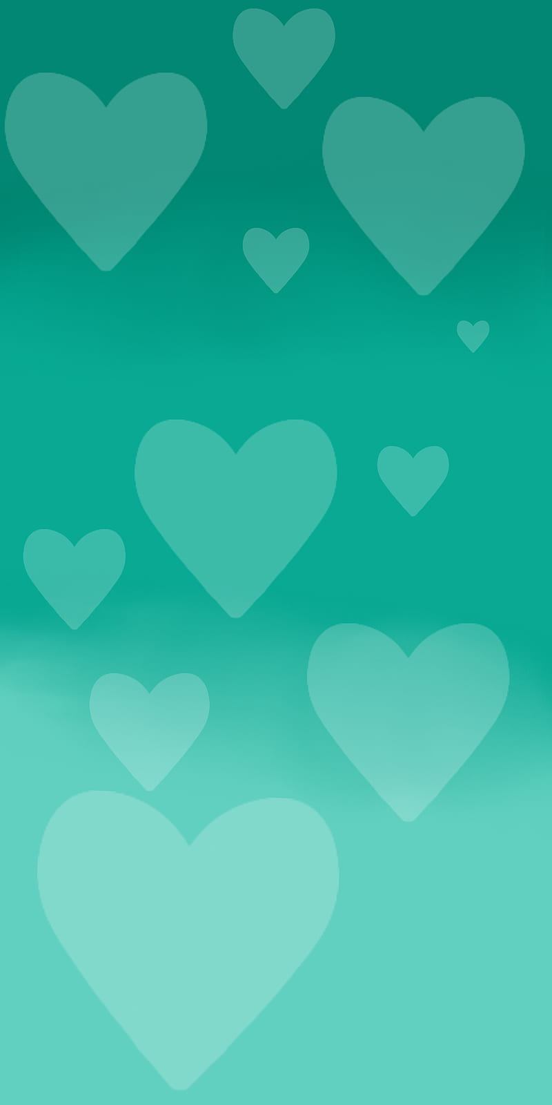 corazones, heart, teal, HD phone wallpaper