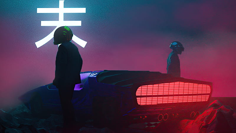 Daft Punk Scifi, daft-punk, music, helmet, scifi, HD wallpaper