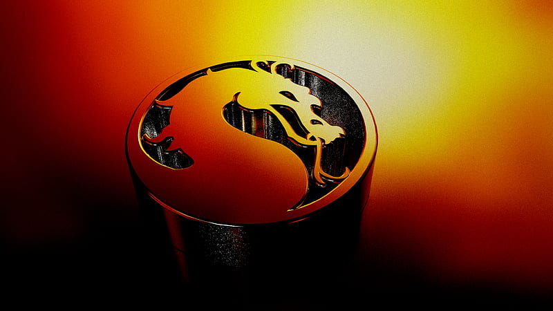 3D CGI Digital Art Dragon Logo Mortal Kombat, HD wallpaper