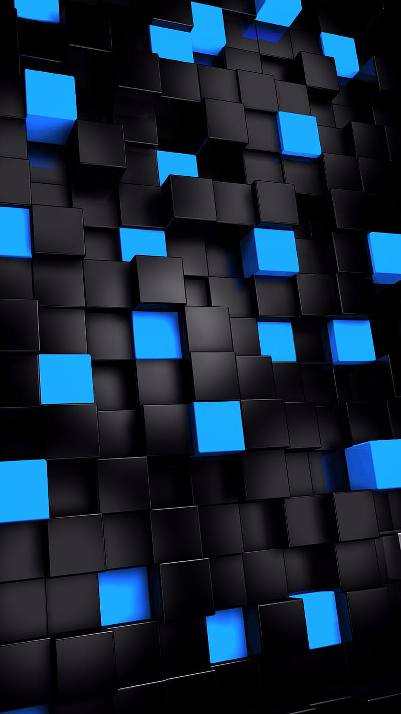 1080P free download | Blue Squares, cube, cubes, black green, plus ...