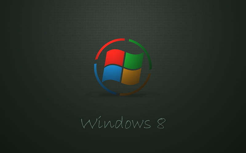 Windows 8, logo, dark background, HD wallpaper | Peakpx
