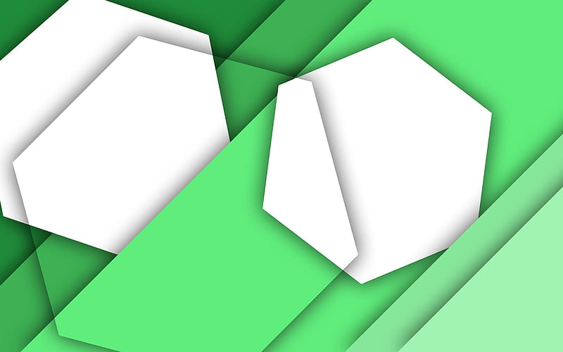 material design, green and white, geometric shapes, lines, lollipop, geometry, creative, strips, green backgrounds, abstract art, HD wallpaper