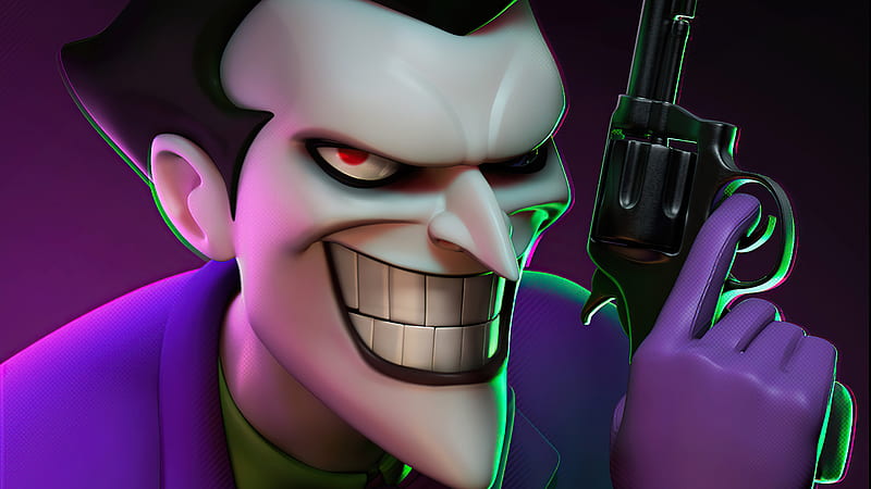 Joker With Gun And Smile , joker, supervillain, superheroes, artist, artwork, digital-art, artstation, HD wallpaper
