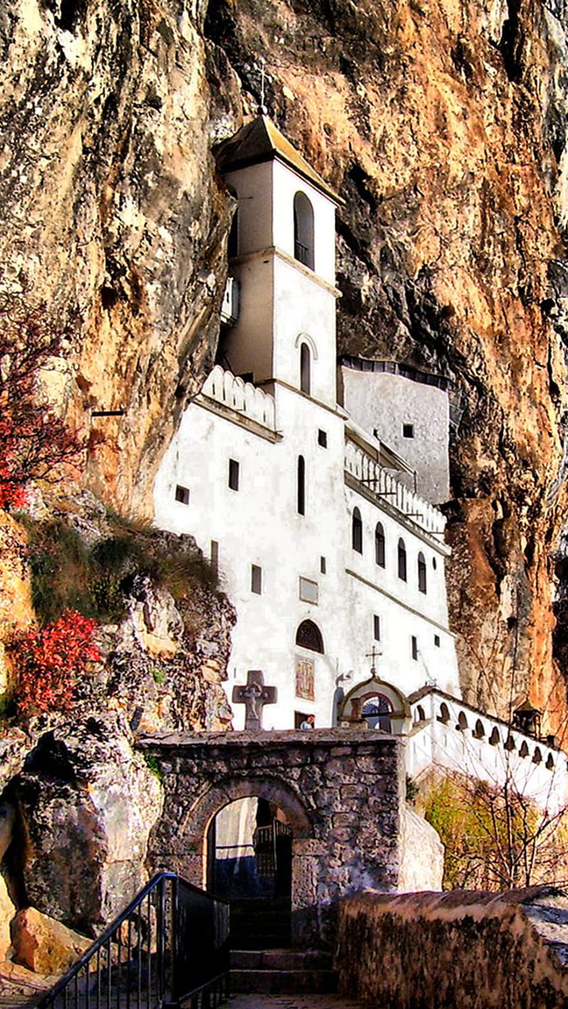 Manastir Ostrog, monastery, montenegro, HD phone wallpaper