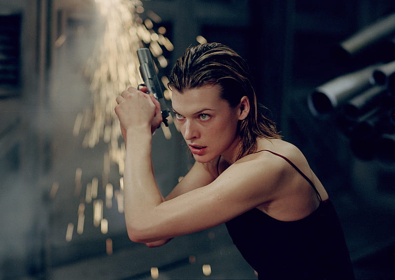 Milla Jovovich In Resident Evil, milla-jovovich, celebrities, girls, movies, resident-evil, HD wallpaper