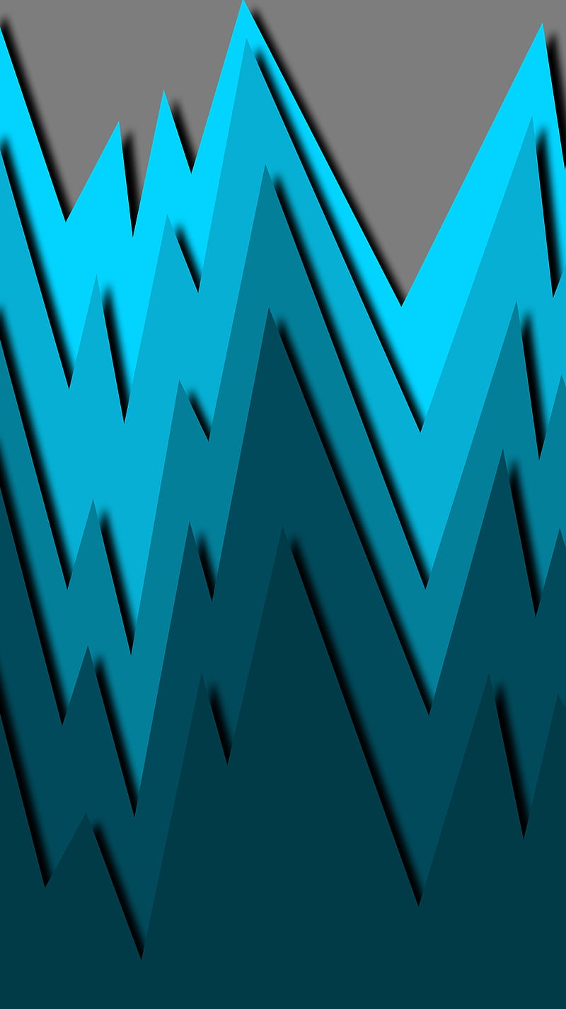 Material Montain, android, blue, desenho, lollipop, montanha, HD phone wallpaper