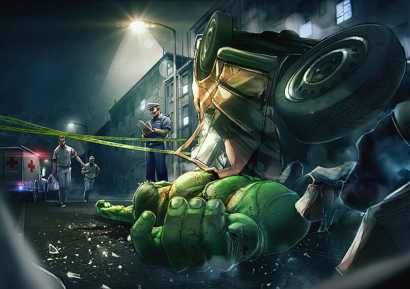 Drunk Hulk, hulk, superheroes, digital-art, artwork, behance, HD wallpaper