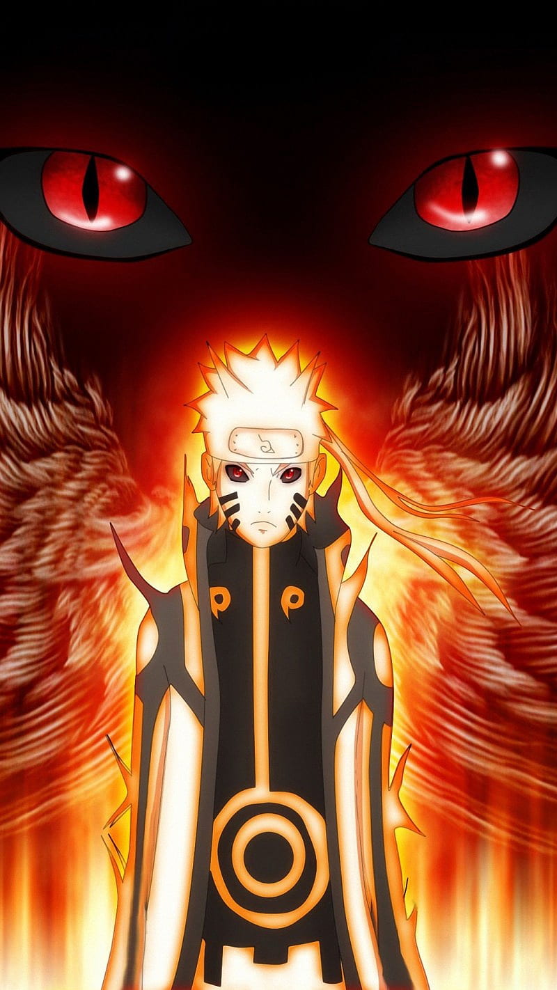 Naruto anime, black, boruto, eyes, orange, red, shippuden, white, HD phone wallpaper