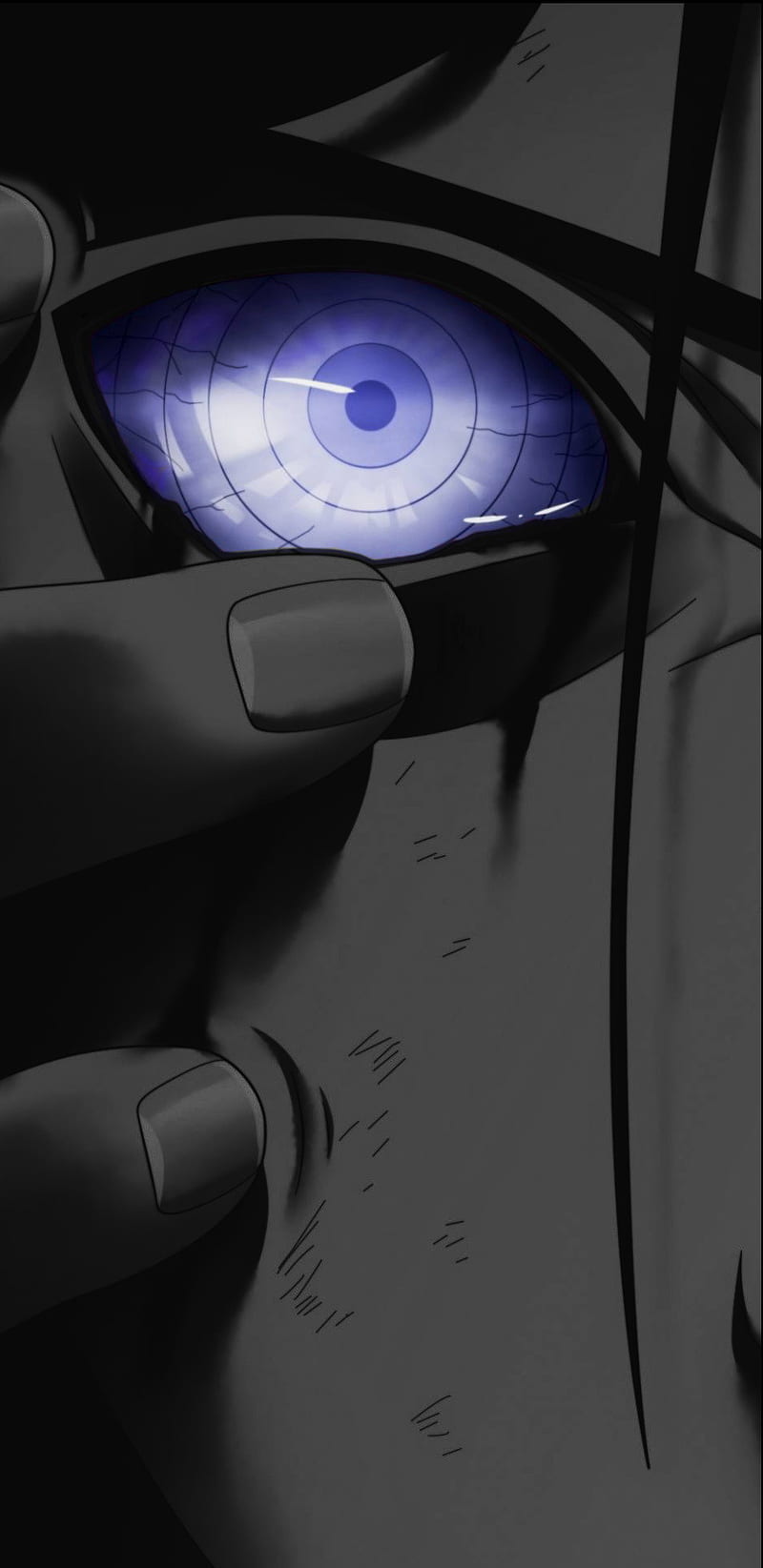 Exalted Dojutsu, eye technique, rinnegan, purple eye, HD phone wallpaper