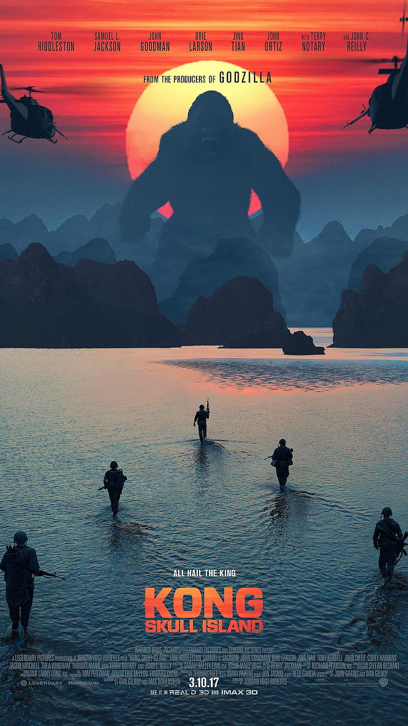 Kong Skull Island, 2017, movie, poster, skull island, HD phone wallpaper