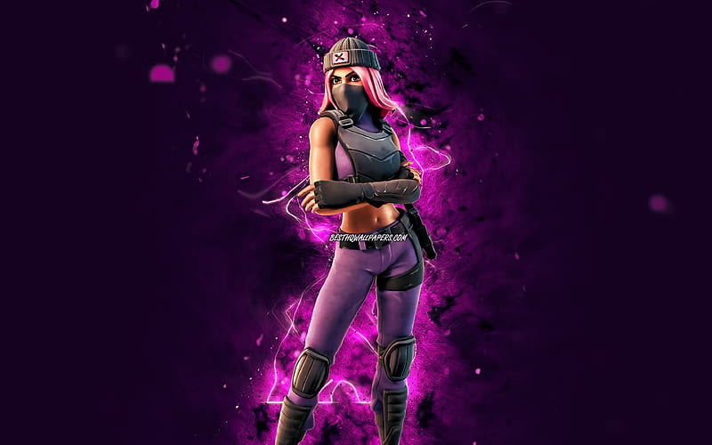 Clash purple neon lights, Fortnite Battle Royale, Fortnite characters, Clash Skin, Fortnite, Clash Fortnite, HD wallpaper