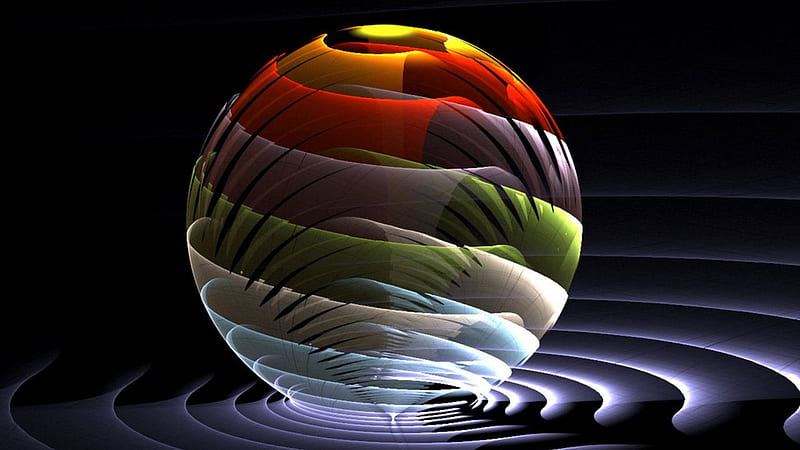 Colorful Ball Swirl Shape Abstract, HD wallpaper