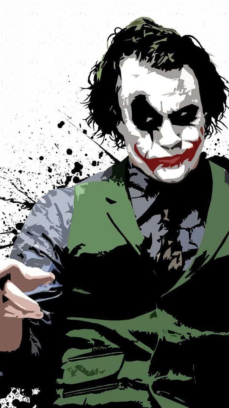 Joker Graffiti , joker face, attitude, heath ledger, HD phone wallpaper