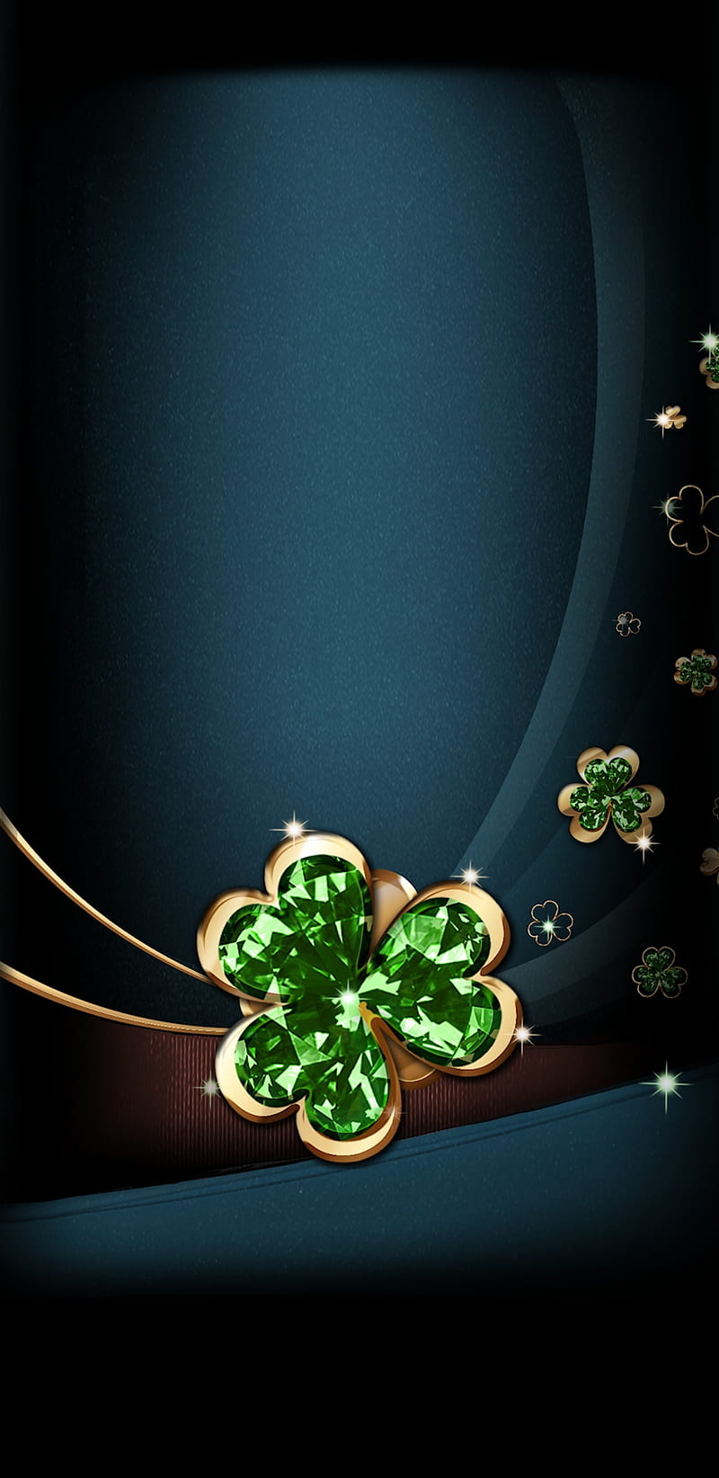 St Pats Jewels, clover, green, holiday, irish, jewel, sparkle, HD phone wallpaper