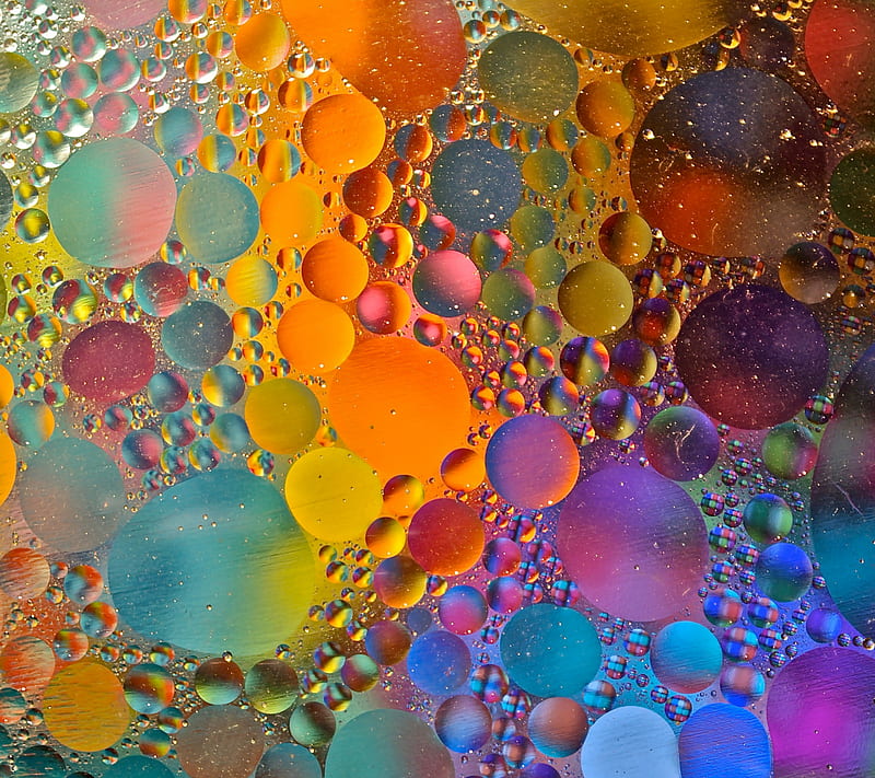 Drops, multi-colored, water, HD wallpaper | Peakpx
