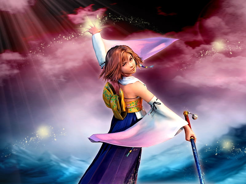 Yuna, final fantasy, summoner, ffx, HD wallpaper