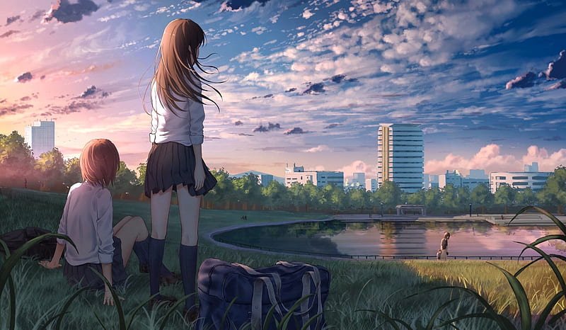 Anime Girl In School Uniform, anime-girl, anime, HD wallpaper