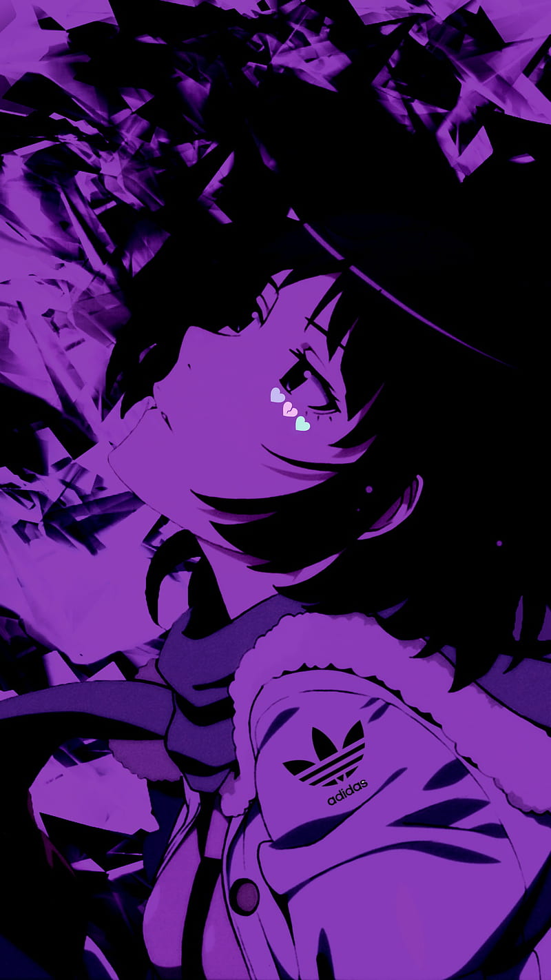 Purple, aesthetic, anime, girl, sport