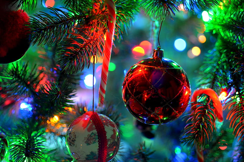 Christmas tree decoration, deco, christmas tree, christmas balls, santa ...