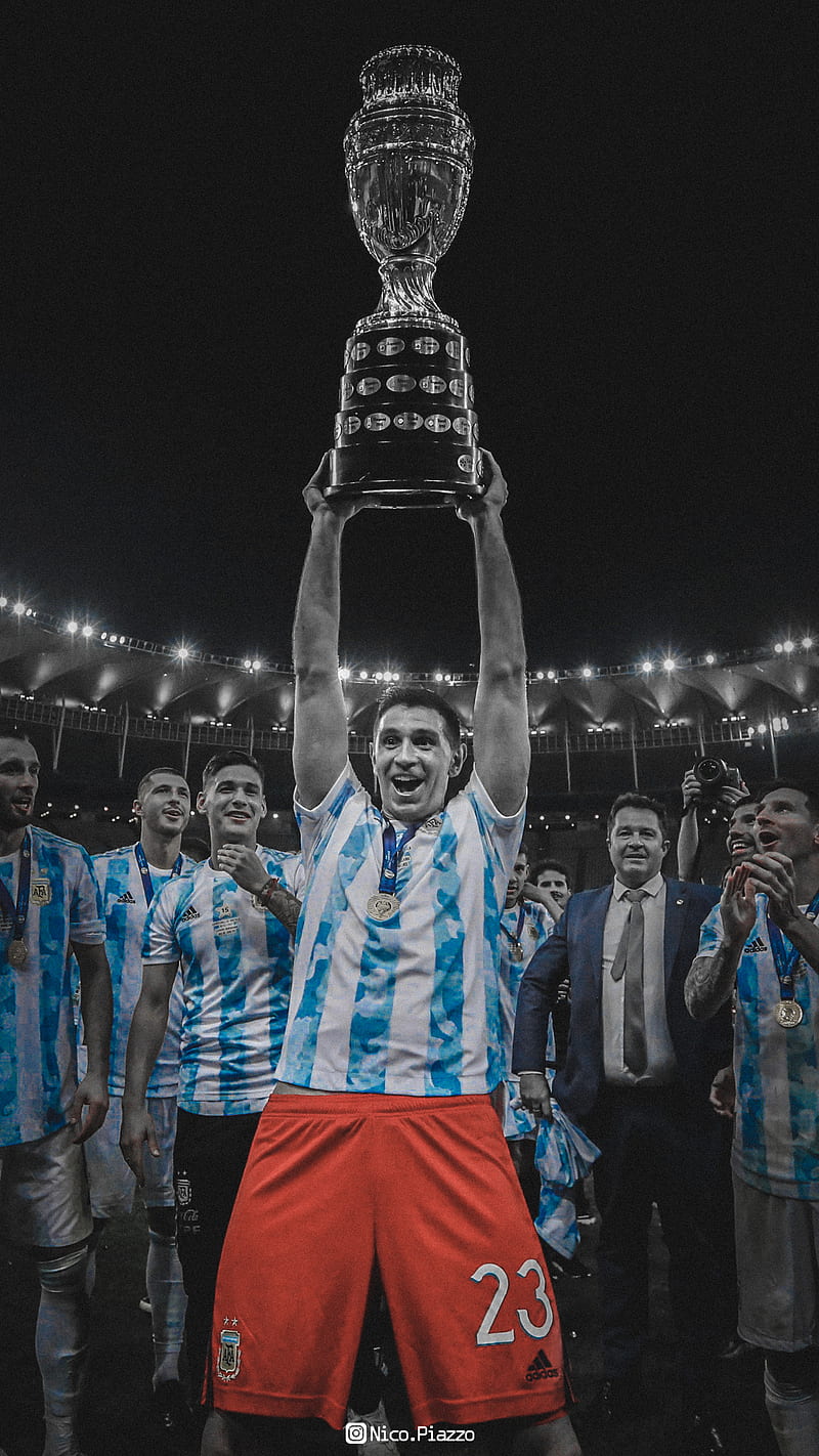 DIBU ARGENTINA CUP, campeon, champions, dibu martinez, copa america, football, aston villa, seleccion, futbol, HD phone wallpaper