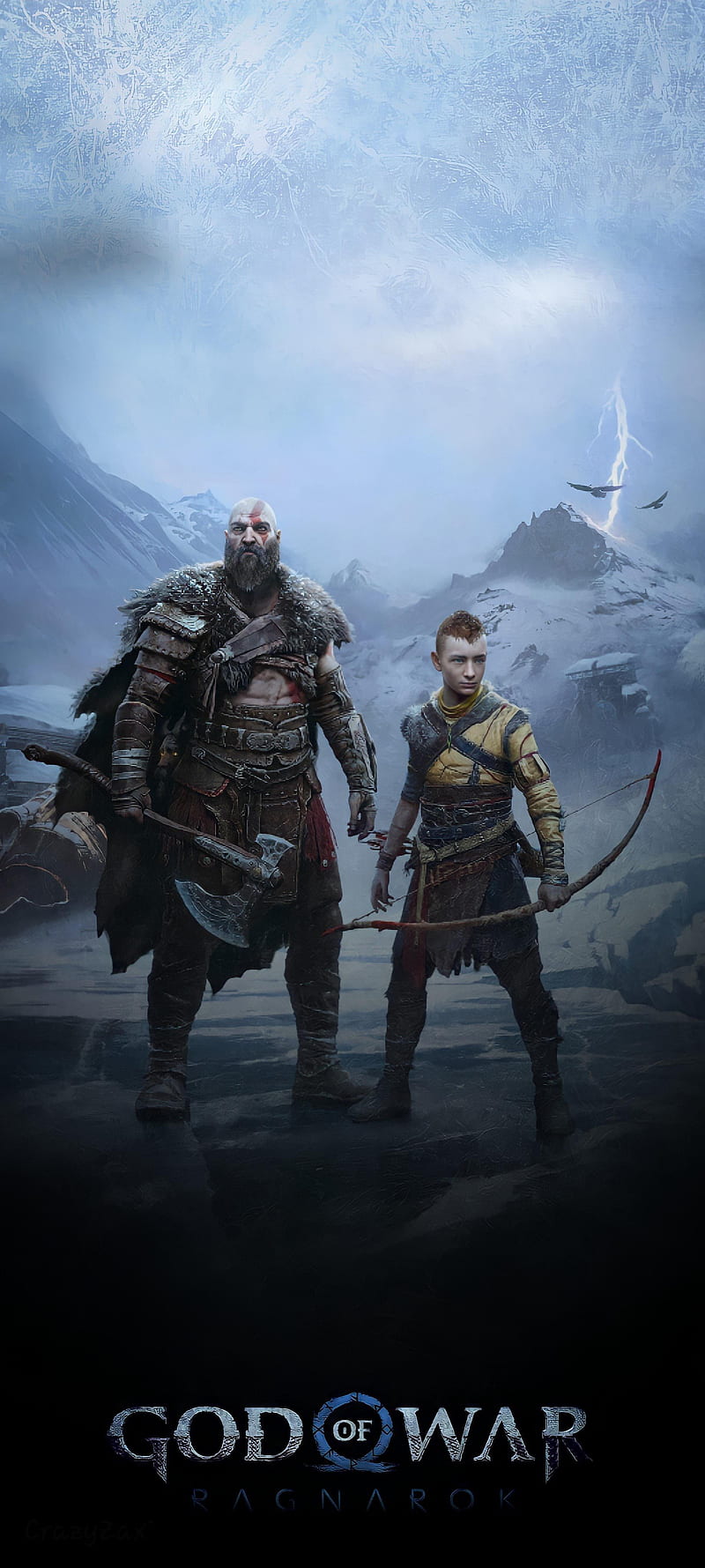 Ragnarok Kratos and Atreus God of War Ultra  God of War HD phone wallpaper   Pxfuel