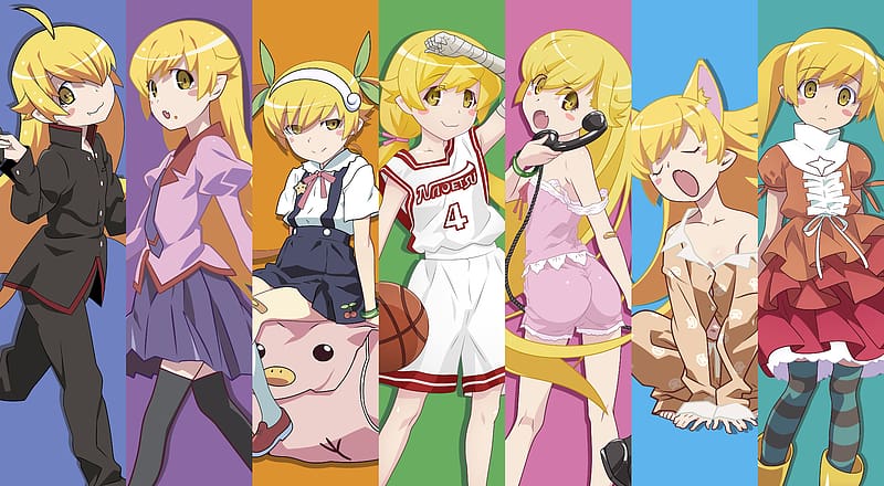 Broche de emblema de anime, série monogatari, hitagi, mayoi, nadeko, ken,  tsubyasa, otsugi, kura, sodachi, nasgi