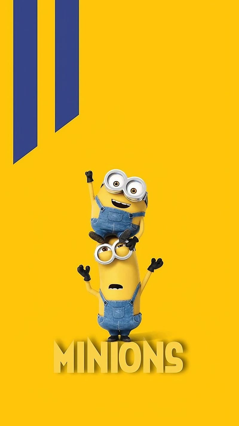 Minions, Yellow Background, cartoon, HD phone wallpaper | Peakpx