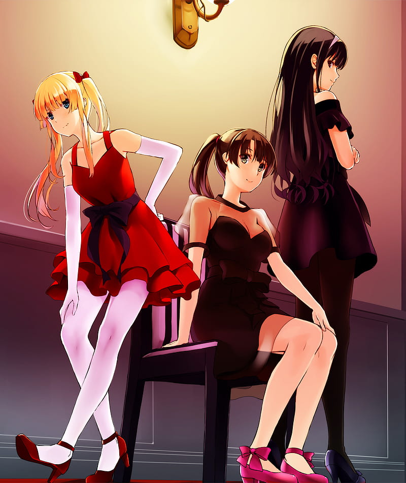 Saenai Heroine no Sodatekata, anime girls, Sawamura Eriri Spencer, Katou Megumi, Kasumigaoka Utaha, HD phone wallpaper