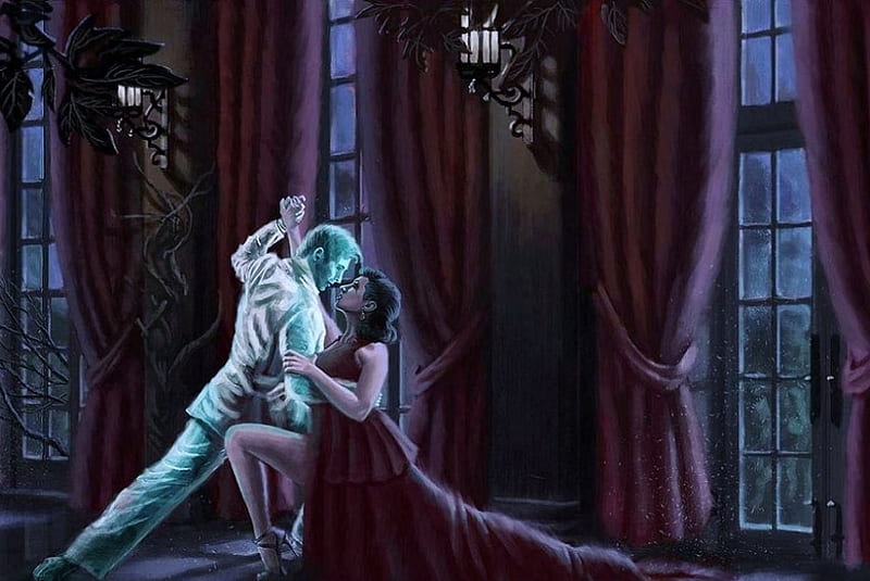 'One last dance'....., dance, ghost, romance, dark, HD wallpaper