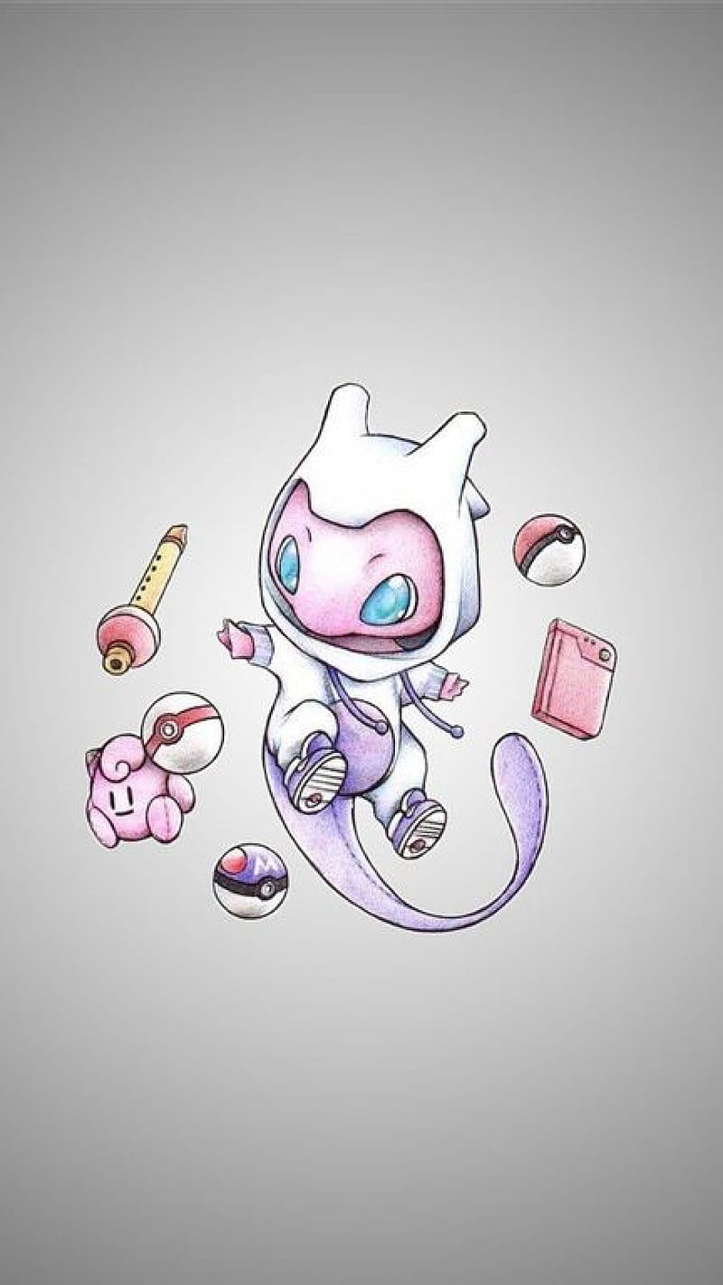 Mew, mewtwo, pocket monsters, pokemon, HD phone wallpaper