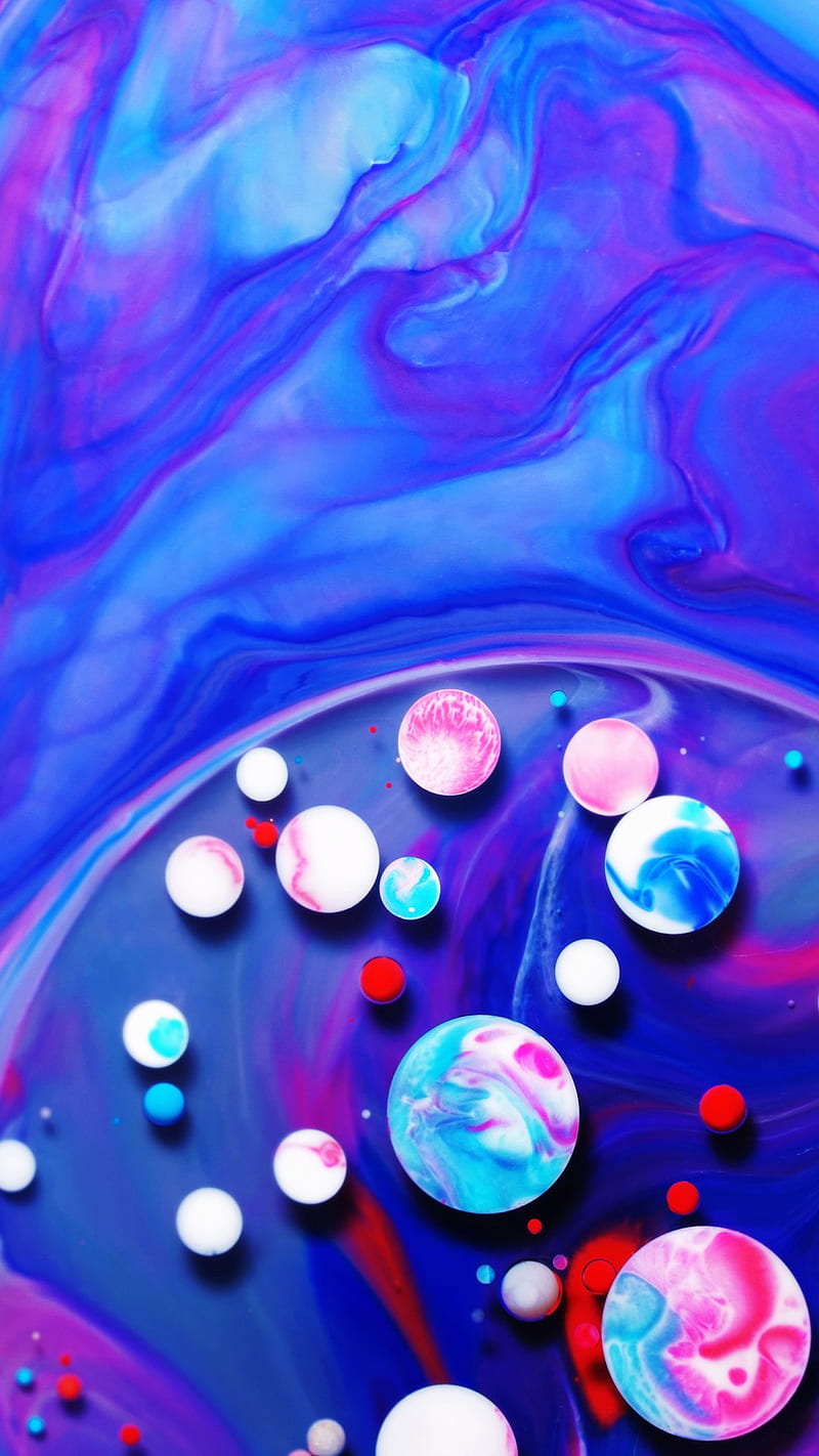GOODIES IN BLUE, balls, bubbles, glitter, HD phone wallpaper