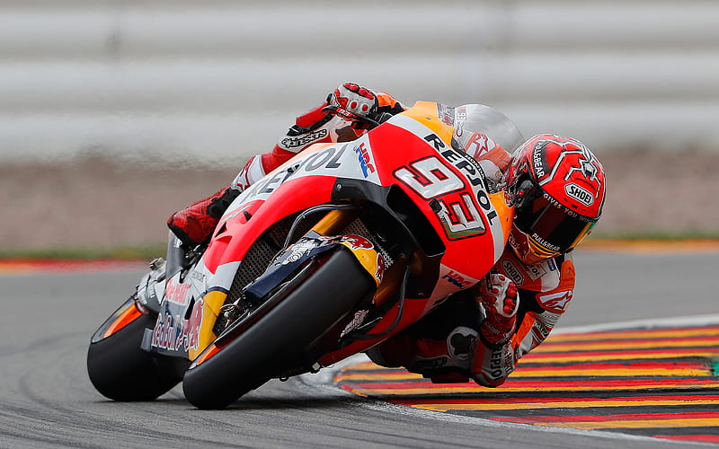 Marc Marquez, MotoGP, Repsol Honda Team, Honda RC213V Spanish motorcycle racer, HD wallpaper