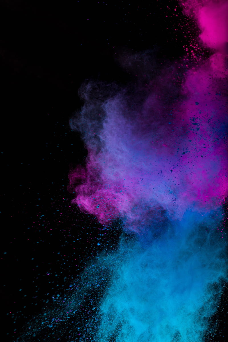 paint, holi, multicolored, particles, HD phone wallpaper