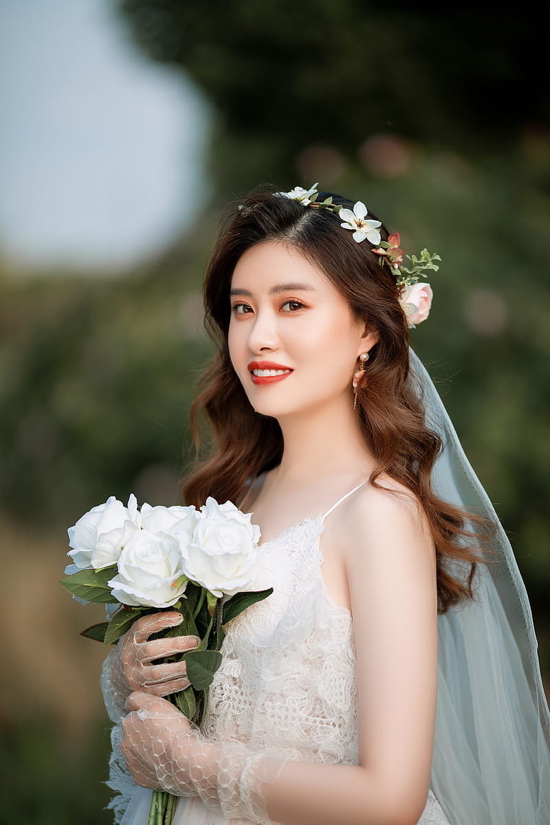 Wedding , Asian, white, women, graphy, brides, HD phone wallpaper