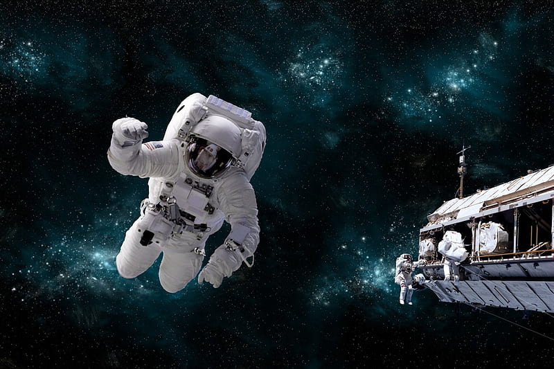 astronaut, station, man, space, HD wallpaper