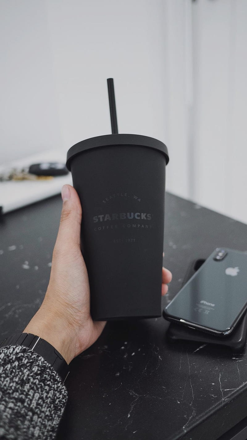Starbucks, black starbucks, HD phone wallpaper