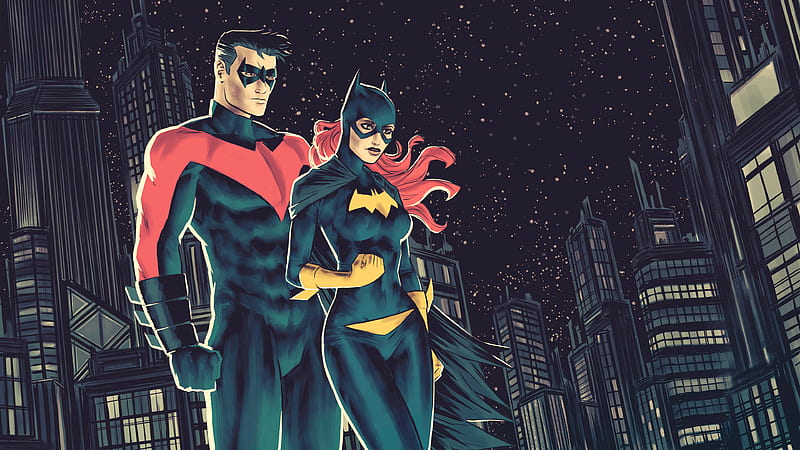 Batgirl and Nightwing DC Comic Superheroes, HD wallpaper